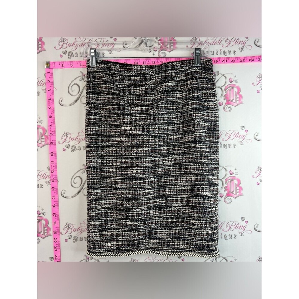 Max Studio skirt pencil tweed style Black and White Textured Pencil Skirt